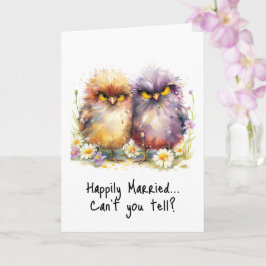 Tarjeta Grumpy Birds Funny Aniversario Card Sarcasm