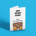 Tarjeta Grumpy Boyfriend<br><div class="desc">Graciosa tarjeta de cumpleaños personalizable para el hombre gruñón en tu vida! "Feliz cumpleaños (... ..) A.K.A. Mr Cranky Pants"</div>
