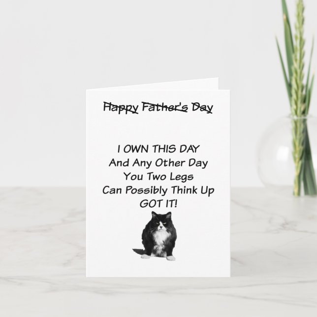 Tarjeta Grumpy Cat Fathers Day Card (Anverso)