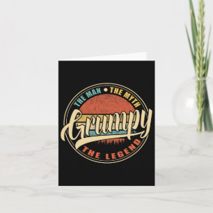 Tarjeta Grumpy El Hombre El Mito La Leyenda Vintage Retro 