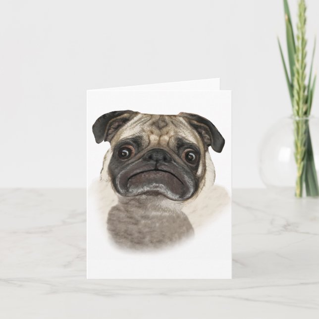 Tarjeta Grumpy Puggy Gifts (Anverso)