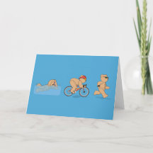 Grumpy Teds Triathlon Greetings Card