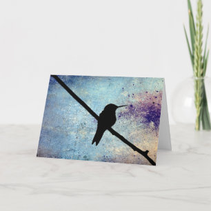 Tarjeta Grunge Hummingbird