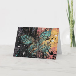 Tarjeta Grunge mariposa
