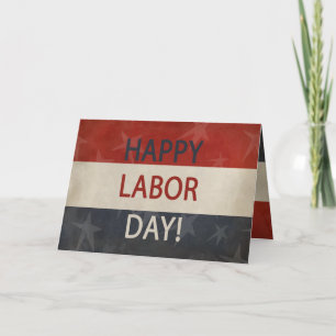 Tarjeta Grunge patriótico   ¡Feliz Día del Trabajo!