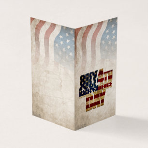 Tarjeta Grunge USA 4 de julio Gráfico de Independencia