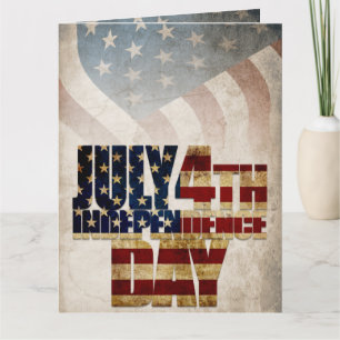 Tarjeta Grunge USA 4 de julio Gráfico de la Independencia