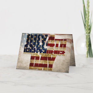 Tarjeta Grunge USA 4 de julio Gráfico de la Independencia