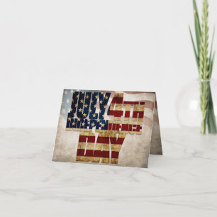 Tarjeta Grunge USA 4 de julio Gráfico de la Independencia