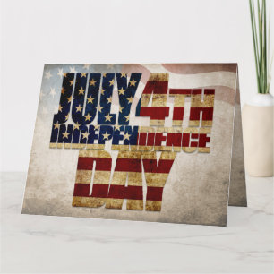 Tarjeta Grunge USA 4 de julio Gráfico de la Independencia