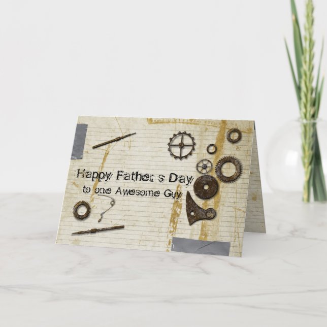 Tarjeta Grungy Dirty Father's Day Card (Anverso)