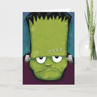 Tarjeta gruñona del feliz Halloween de