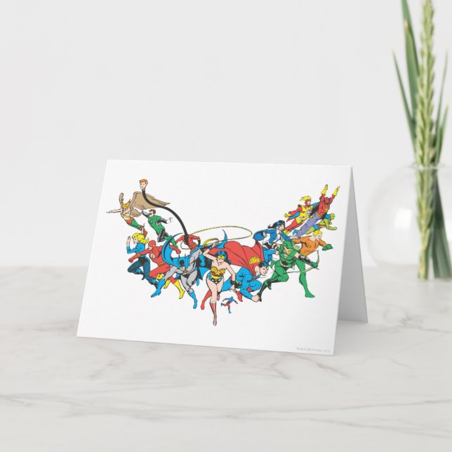 Tarjeta Grupo 2 de la Liga de Justicia (Anverso)