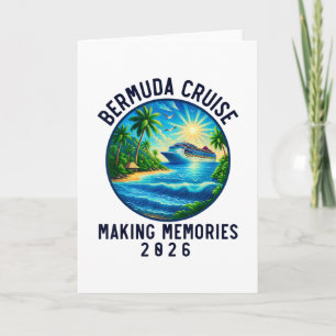 Tarjeta Grupo de amigos crucero por Bermudas 2026 Familiar