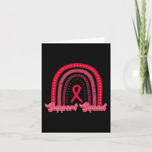 Tarjeta grupo de apoyo rojo de la conciencia del cáncer de