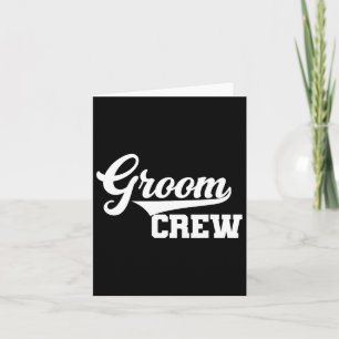 Tarjeta Grupo de Bodas del partido Bachelor Groom Crew Gro