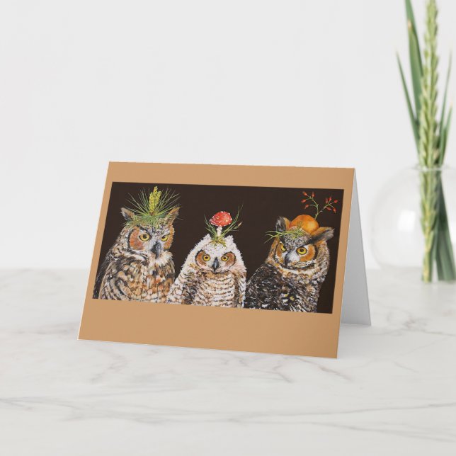 Tarjeta grupo de búho (Anverso)