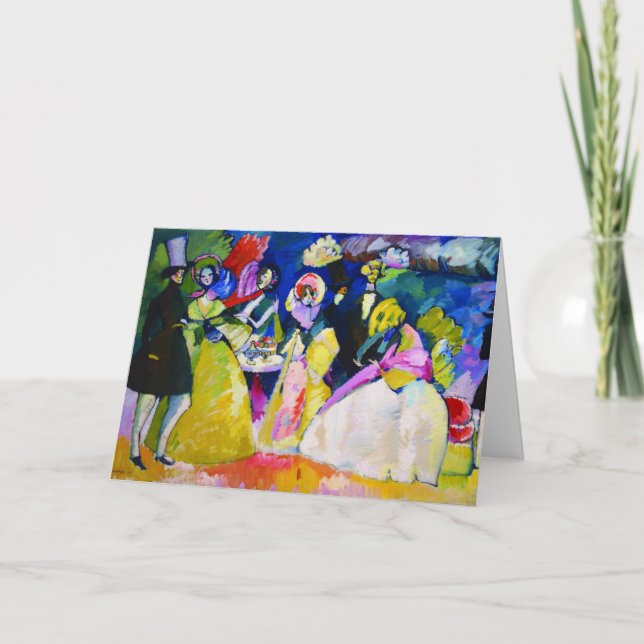 Tarjeta Grupo de Crinolines por Wassily Kandinsky (Anverso)