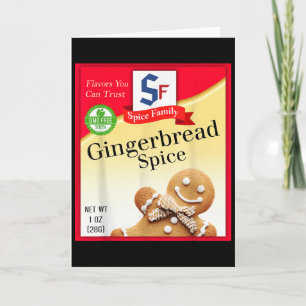 Tarjeta Grupo de disfraz de Especias de Pan de Jengibre Fa