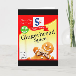 Tarjeta Grupo de disfraz de Especias de Pan de Jengibre Fa