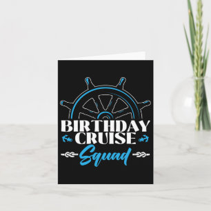 Tarjeta Grupo de la familia de cruceros Birday Cruise Squa