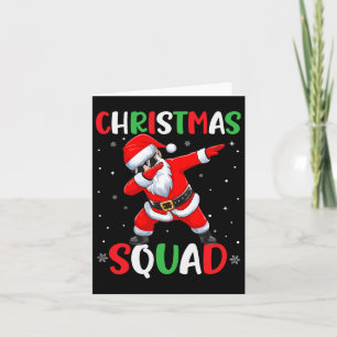 Tarjeta Grupo de navidades de la familia Squad coincidiend