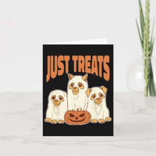 Tarjeta Grupo De Perros Fantasma Halloween Gato Chico Enam