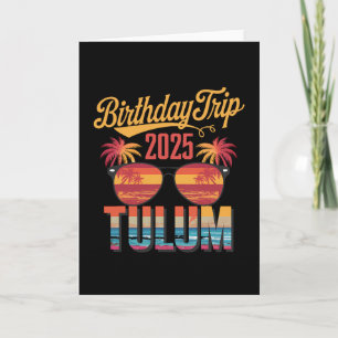 Tarjeta Grupo de vacaciones de cumpleaños en Cancún México
