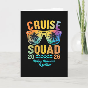 Tarjeta Grupo de viaje de crucero familiar de Cruise Squad