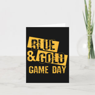 Tarjeta Grupo Día De Juego Azul Y Oro Para High Schoo