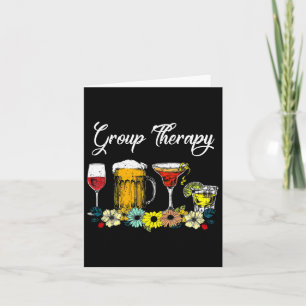 Tarjeta Grupo Divertido Terapia Bebida Floral Gles Salud M