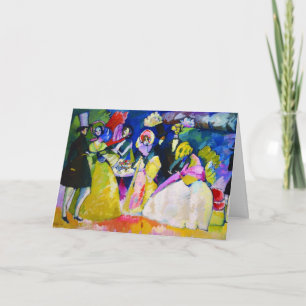 Tarjeta Grupo en Crinolinas por Wassily Kandinsky