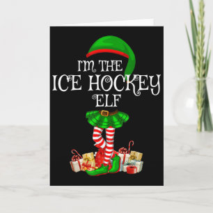 Tarjeta Grupo familiar coincidente soy el elfo de hockey s