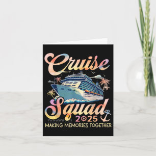 Tarjeta Grupo Familiar Cruise Squad 2025 Camisetas Combina