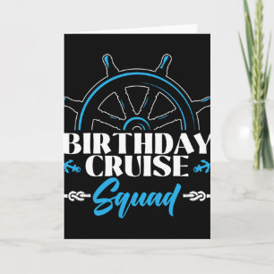 Tarjeta Grupo Familiar de Crucero de Cumpleaños en Barco