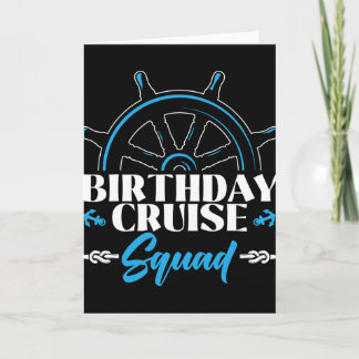Tarjeta Grupo Familiar de Crucero de Cumpleaños en Barco