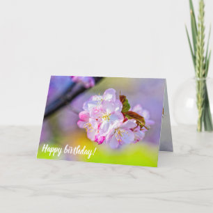 Tarjeta Grupo Globular De Impresionantes Flores De Sakura