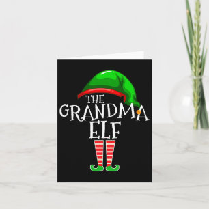 Tarjeta Grupo Grandma Elf Navidades familiares coincidente