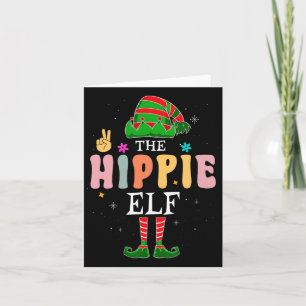 Tarjeta Grupo Hippie Elf que coincide con Navidades de fam