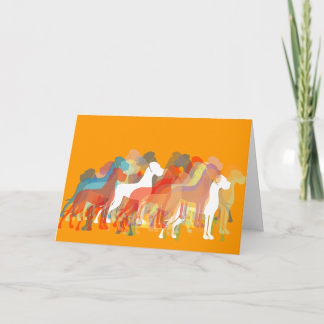 Tarjeta Grupo moderno de great dane (Anverso)
