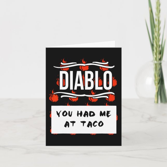 Tarjeta Grupo SAUCES CALIENTES Halloween DIABLO SAUCE ME T (Anverso)