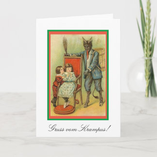 Tarjeta ¡Gruss vom Krampus! Navidades europeos tradicional