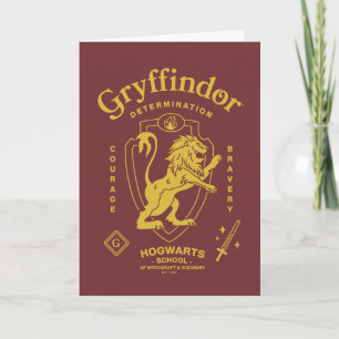 Tarjeta GRYFFINDOR™ Determinación Coraje Valentía Escudo