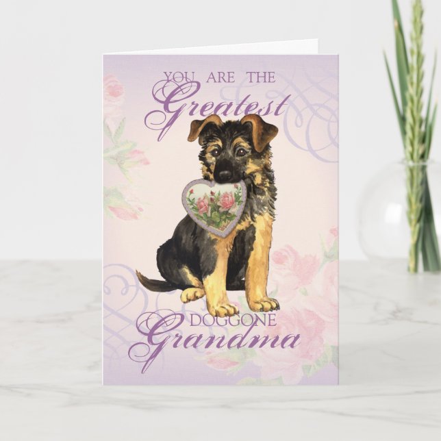 Tarjeta GSD Heart Grandma (Anverso)