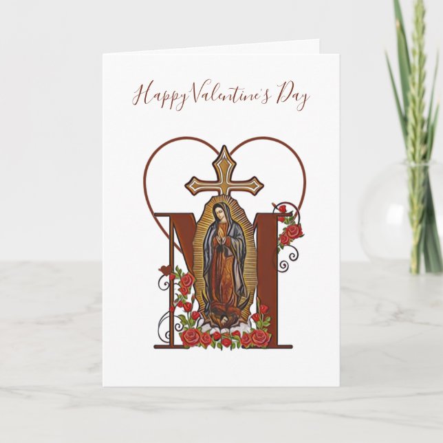 Tarjeta Guadalupe | Día de San Valentín | Católico Religio (Anverso)