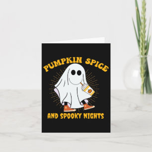 Tarjeta Guantánime Calabaza Spice Latte Caída Vibe Hallowe