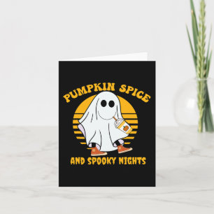Tarjeta Guantánime Calabaza Spice Latte Caída Vibe Hallowe