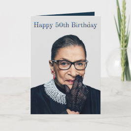 Tarjeta Guante de Ruth Ginsburg Feliz 50 cumpleaños