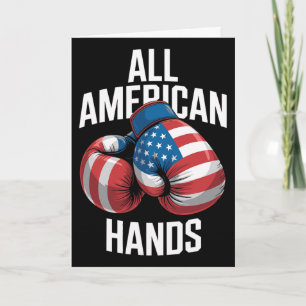 Tarjeta Guantes de Boxeo All American Hands Patrióticos Ba