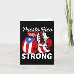 Tarjeta Guantes de boxeo con bandera de Puerto Rico Boricu